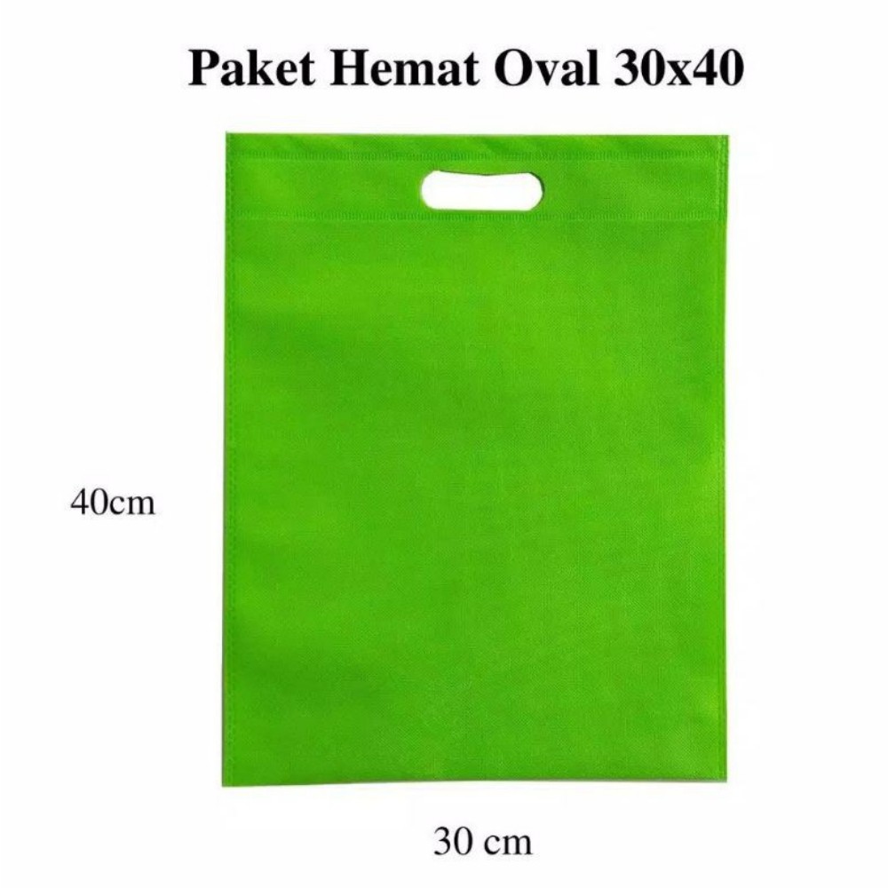 Goodie Bag Oval 30x40 | Tas Spunbond Oval | Kantong Souvenir Murah