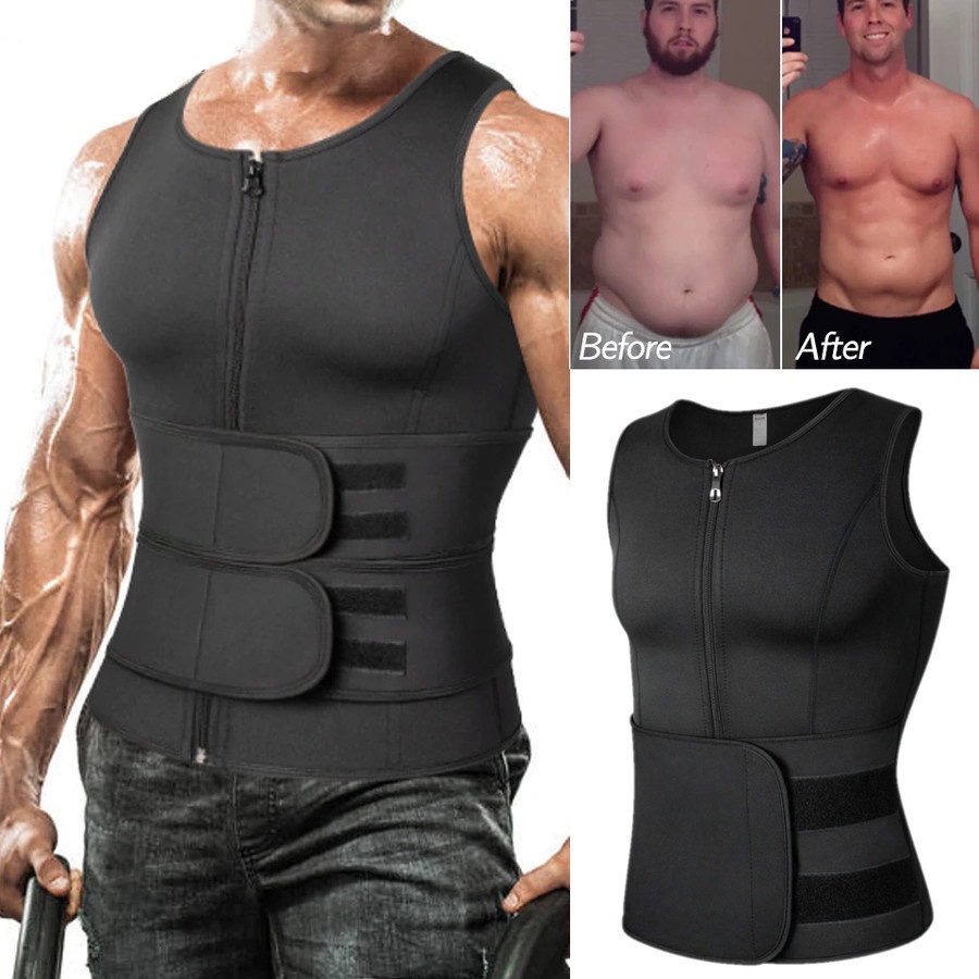 TaffSPORT Korset Pembentuk Badan Pria Shaper Waist Trainer Fat Burner - MWL10 - Black