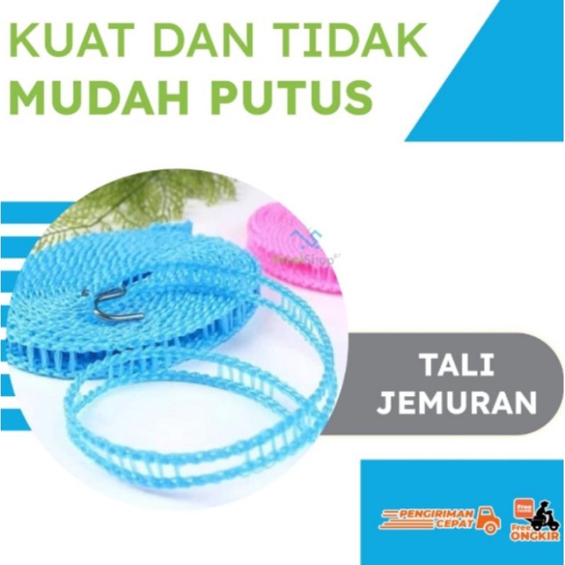 Tali Jemuran Baju Lubang Gantungan 5 Meter Hanger Pakaian Portable Panjang Murah Impor