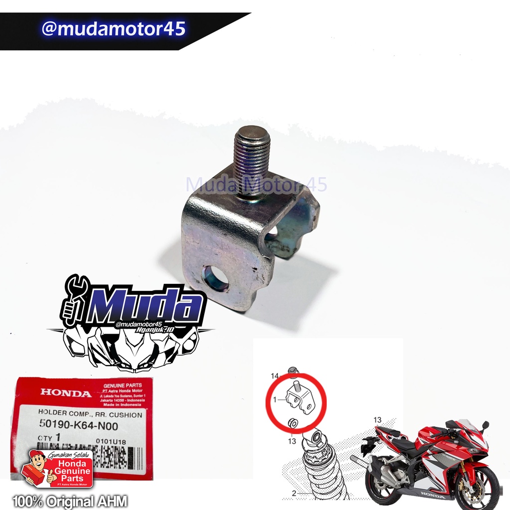 DUDUKAN SHOCK BELAKANG BAGIAN ATAS CBR250RR 50190-K64-N00 BRACKET BREKET PANGKON SKOK SEKOK CBR  250