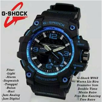 TAHAN AIR JAM TANGAN PRIA CASIO G-SHOCK DUAL-TIME GG-1000 GK001 G-SHOCK