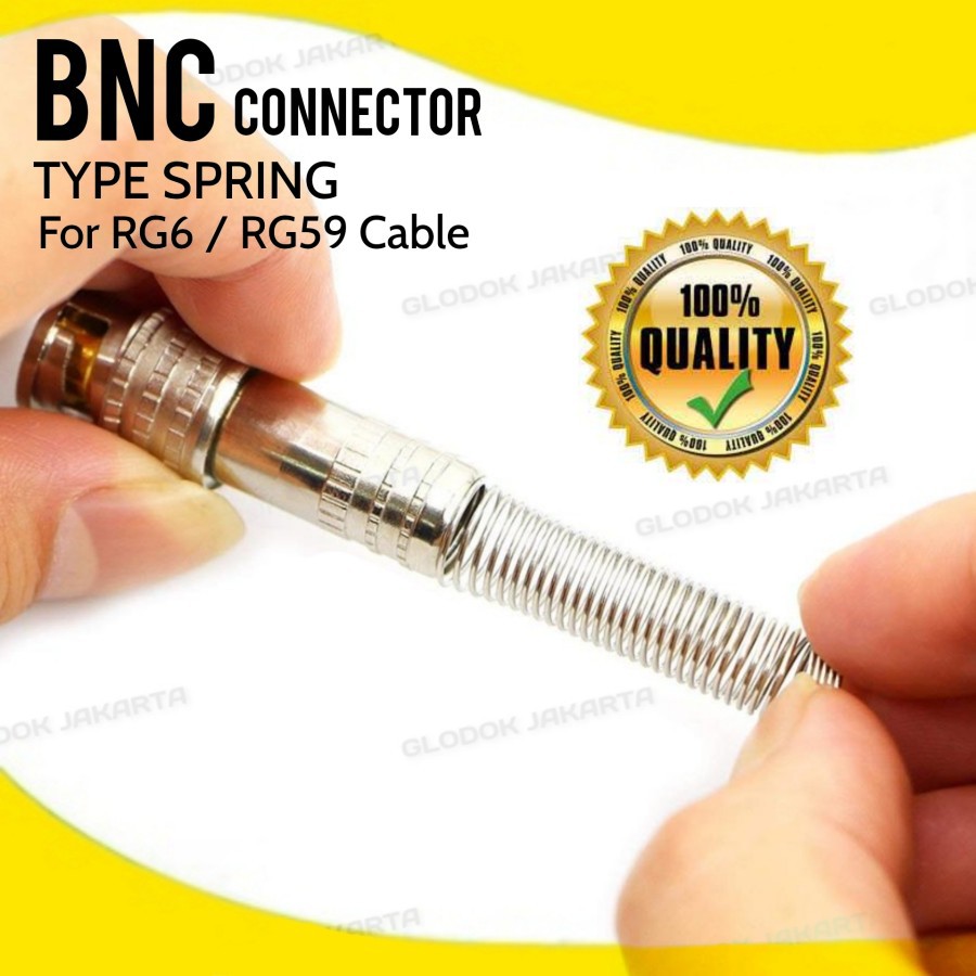 Jack BNC Male Connector Konektor BNC Model Baut / Spring