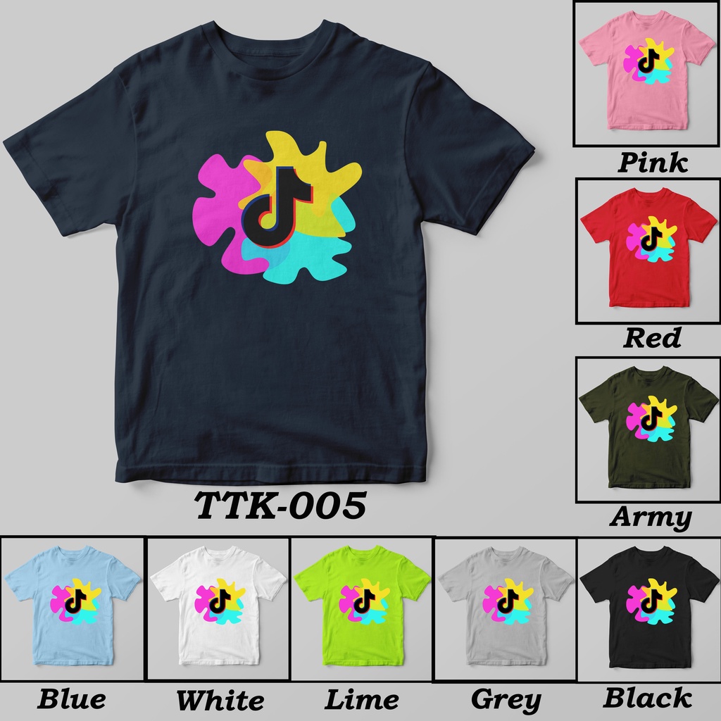 FREE CUSTOM NAMA !! Kaos TikTok Kualitas PREMIUM - BAHAN COMBED 30s