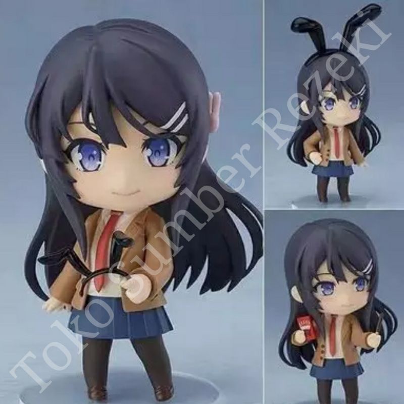 Figure Sakurajima Mai Nendoroid Rascal Does Not Dream Seishun Bunny Nendoroid Cewek Kelinci Nendo Gi