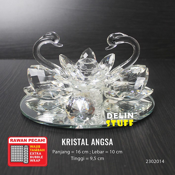 Kristal Angsa Pernikahan / Angsa Kristal Wedding / Hadiah Ulang Tahun / Kado Pernikahan 2302014