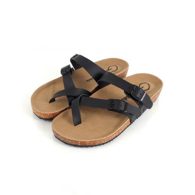 SANDAL JEPIT KULIT GOODNESS HITS BLACK