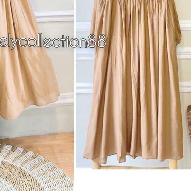 Isyana Midi Dress / Gamis Wanita Terbaru / Kekinian / Casual Dress Murah / Fashion Muslim