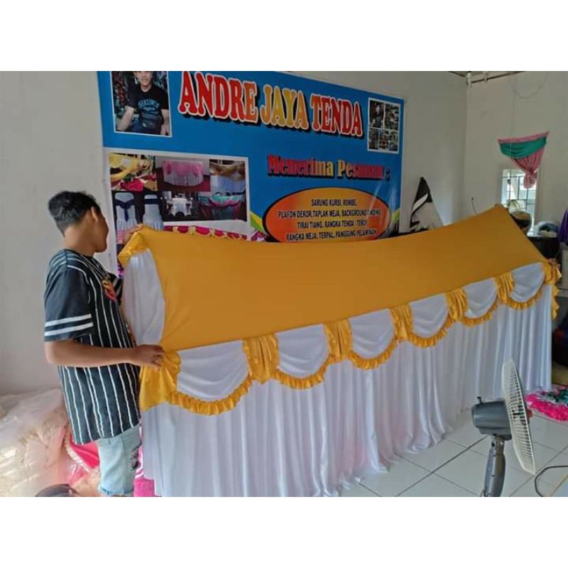 sarung meja ukuran 120x60x60