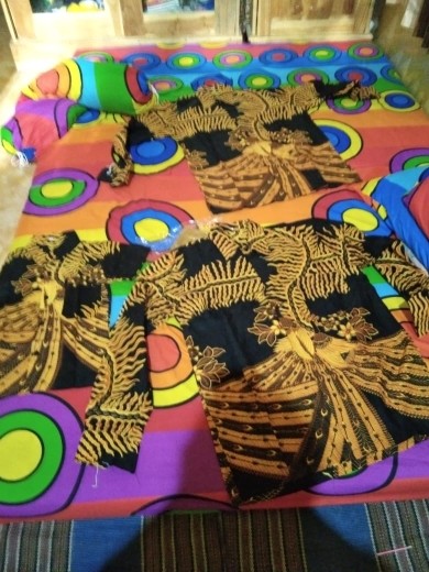 (ori 4 Varian Warna) Batik Couple Kartika 2595 Gamis Kebaya Modern Motif Kelabang Batiksumberurip