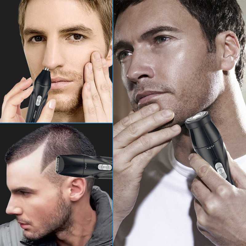 FEELRIP 3 in 1 Alat Cukur Elektrik Jenggot Rambut Bulu Hidung FR-818