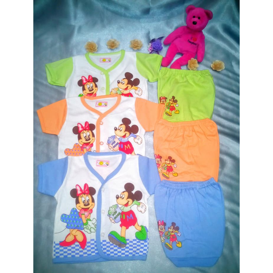 Stelan bayi pendek zoko / baju bayi / atasan & celana pendek Pakaian Bayi fashion anak murah