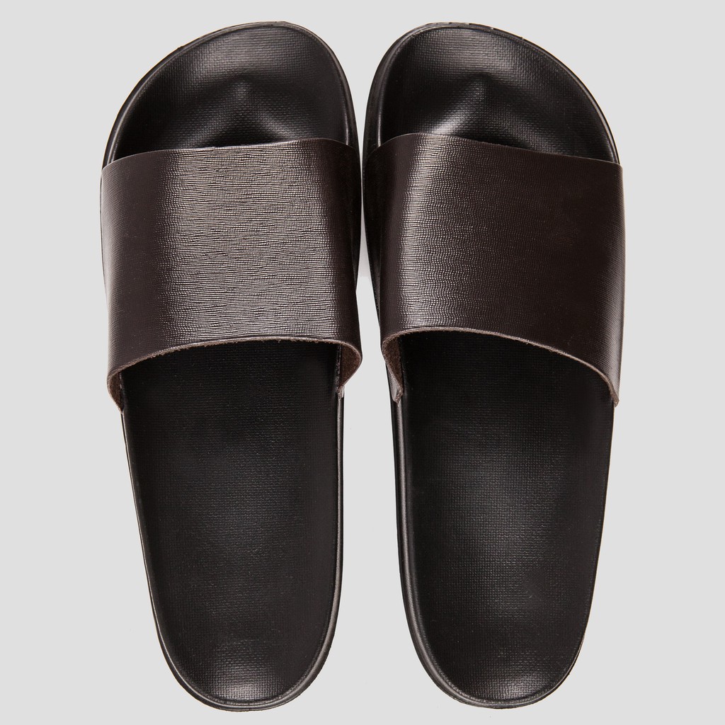 Sandal Kulit Jackwell Slide Brown