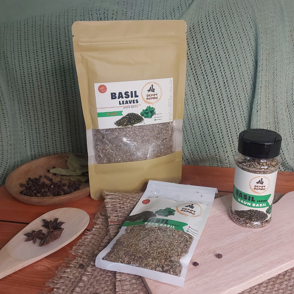 

Daun BASIL kering remah BOTOL 20gr BASIL Leaves Dried DEPOT BUMBU