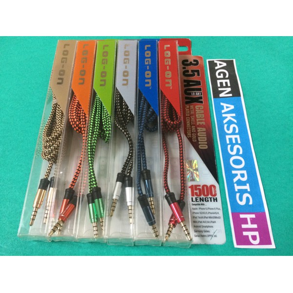 Kabel AUX Log-On Original 1.5m AUX Cable Audio Kabel Headphone