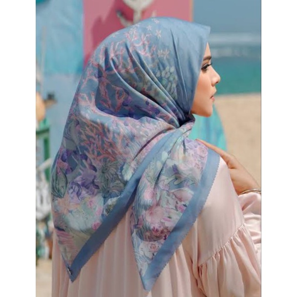 buttonscarves the little mermaid blue