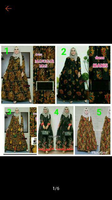 Gamis Batik Manggar, Padi,sekar,cantik,kubis,kipas,daun,kupu,nadine,gendis
