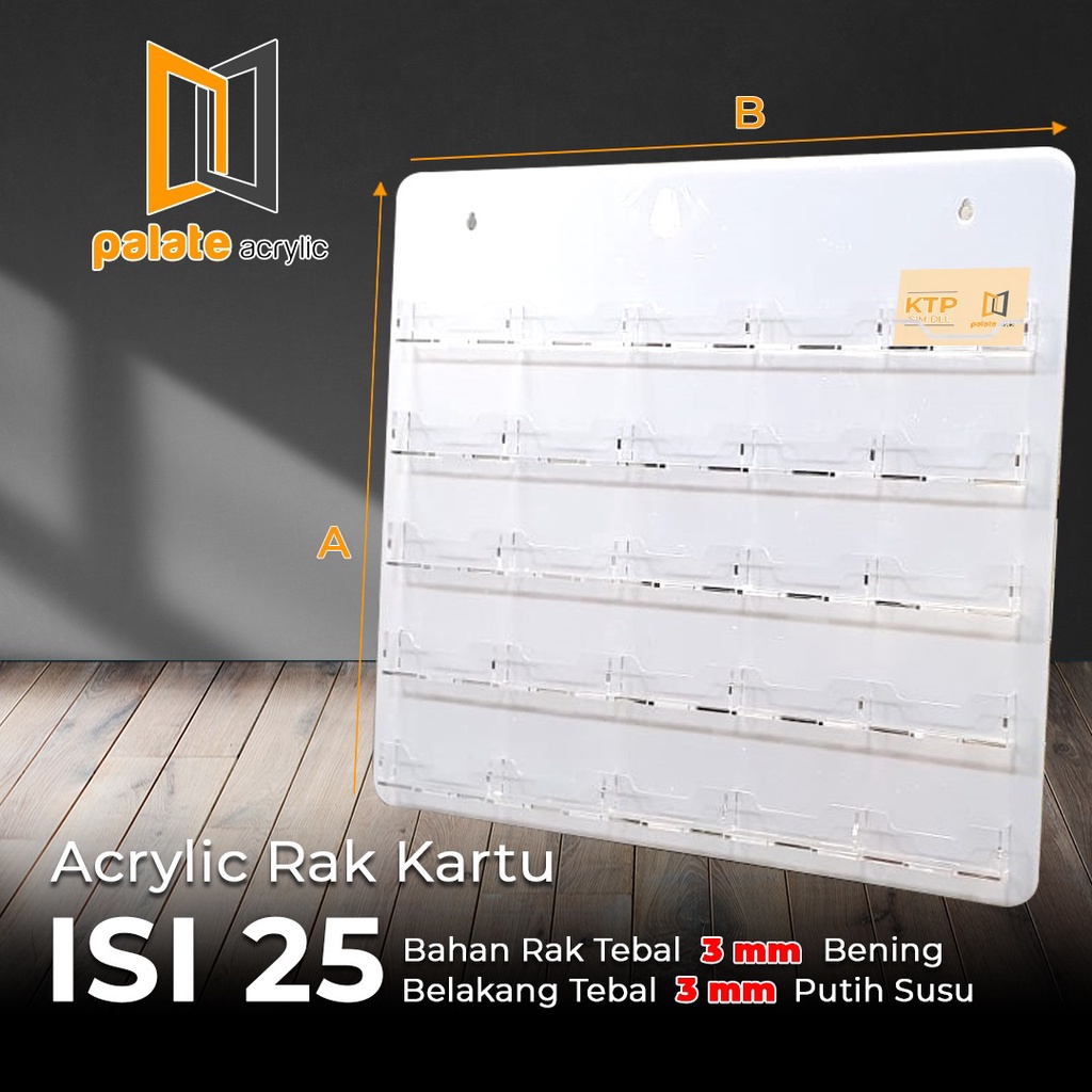 

RAK KARTU KTP ISI 25 / ACRYLIC BENING / AKRILIK TEMPAT KARTU KTP