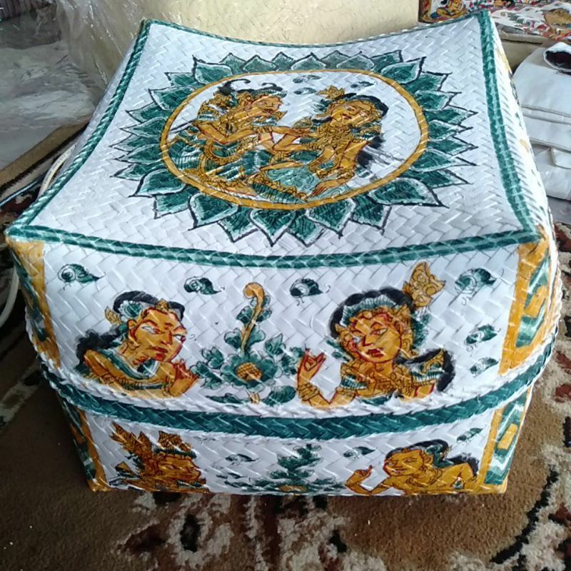 Keben Tempat buah Seserahan Pernikahan Lukisan Wayang Klasik Kamasan
