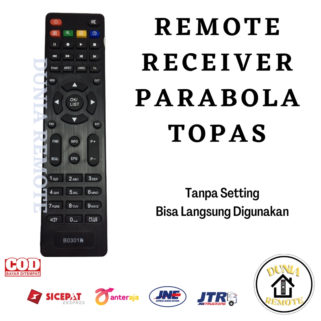 Remot / Remote Receiver Parabola TOPAS B0301 / K-vision BROMO C2000 / TOPAS / KVISION BROMO