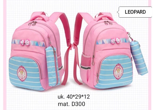 Backpack anak garis ransel anak tas ransel 2in1 tas barbie 2in1 plus tempat pensil tas barbie