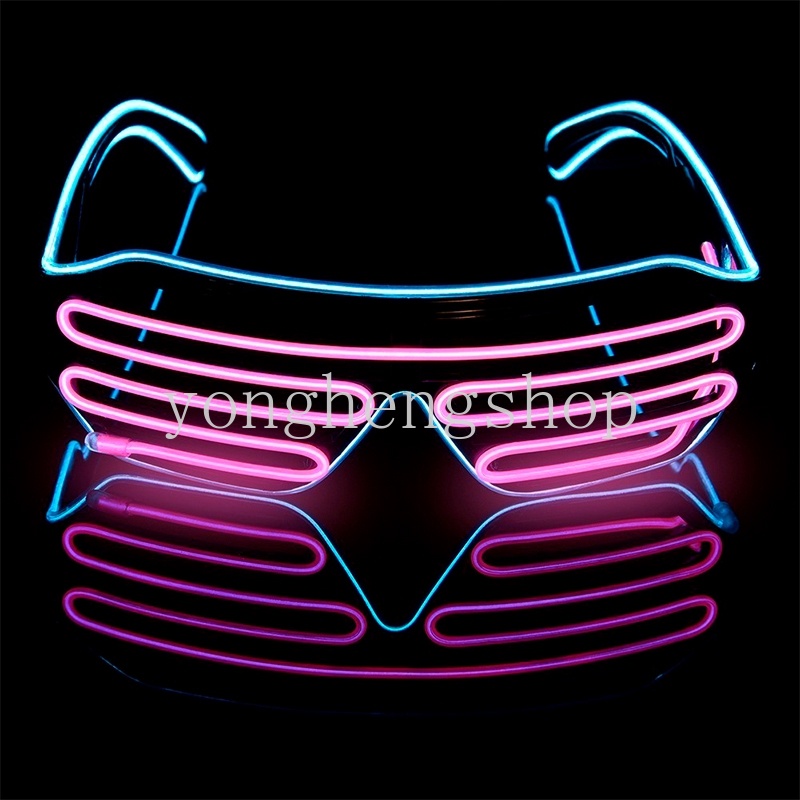 Kacamata Dengan Lampu Neon Led Luminous Glow In The Dark Untuk Festival / Bar / Pesta Ulang Tahun / Cosplay