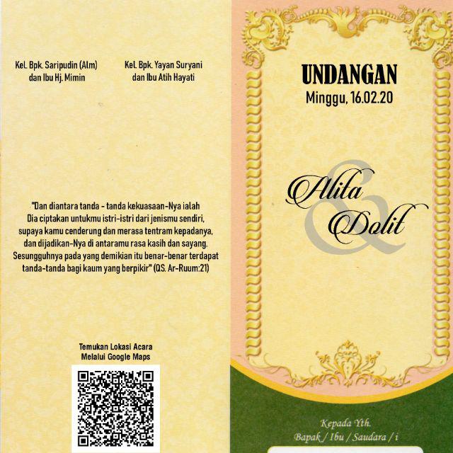 Undangan Pernikahan Khitan Aqiqah Imut Lipat 2 Simple Murah Shopee Indonesia 27122015 Pada artikel ini admin membahas contoh undangan walimatul khitan.