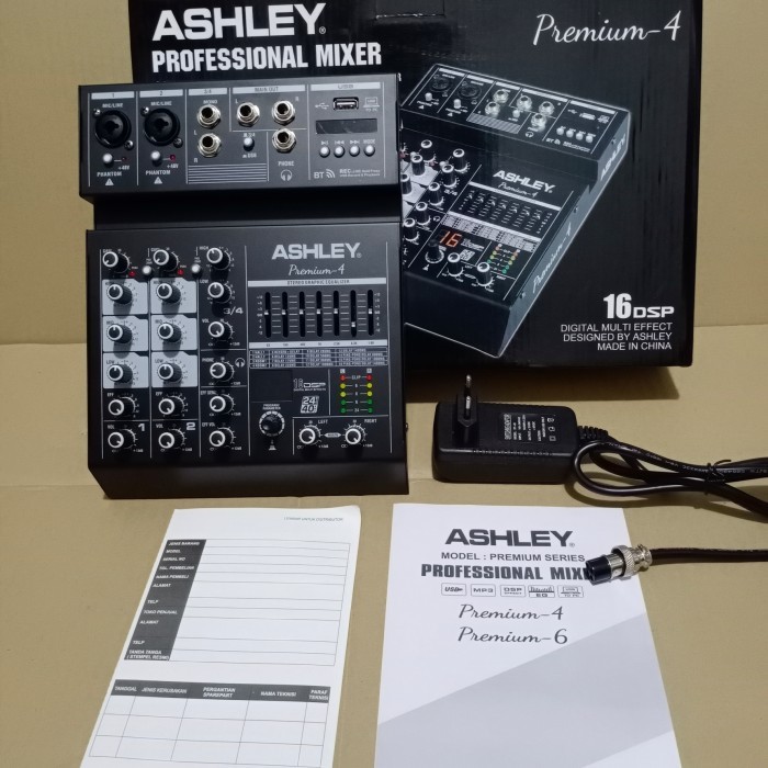 Mixer ASHLEY PREMIUM 4 Channel Premium-4 USB Audio Interface Reverb Recording Soundcard