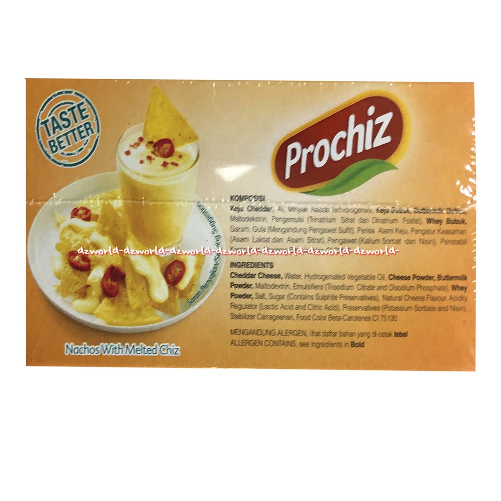 Prochiz Quick Melt Cheddar Cheese Keju Olahan Cheddar 170gr