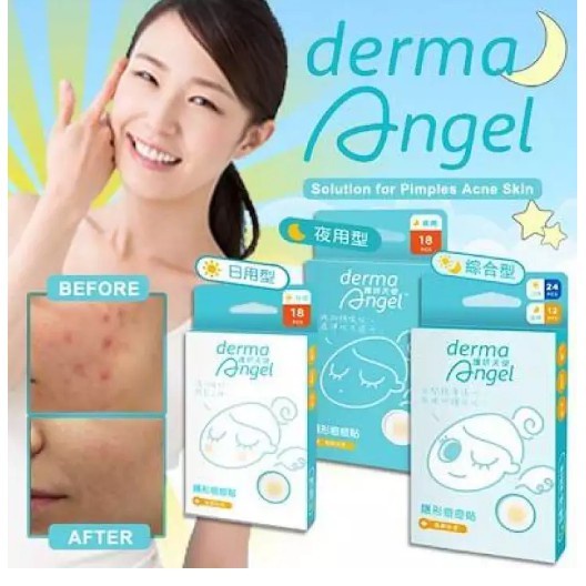 DERMA ANGEL (✔️BPOM) Acne Patch Day Night | Plester Jerawat Transparan | Intensive Gel (KIM)