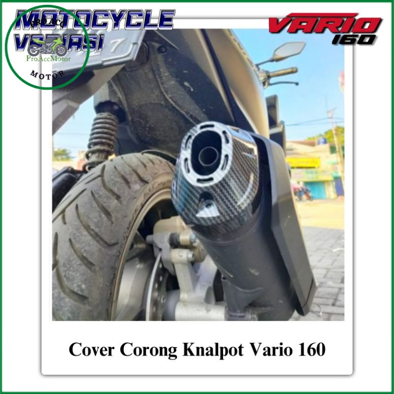 Cover Corong Knalpot Vario 160 Carbon Cover Ujung Knalpot Carbon Vario 160 Click 160