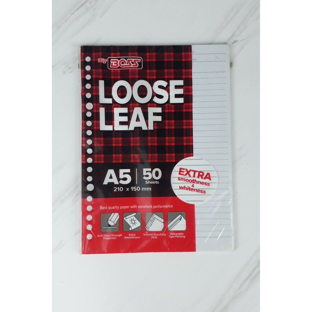 

LOOSE LEAF BOSS A5 210 x 150 mm 50 sheets GARIS - ISI LOOSE LEAF GARIS A5