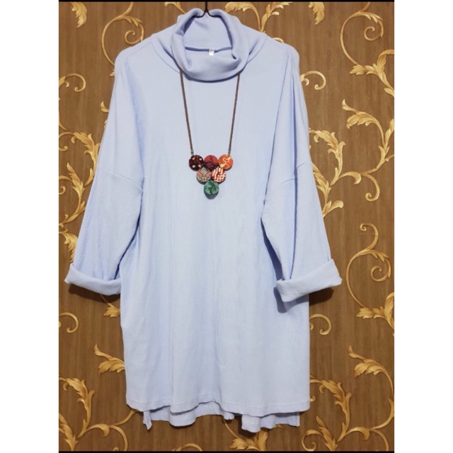Atasan oversize baby blue