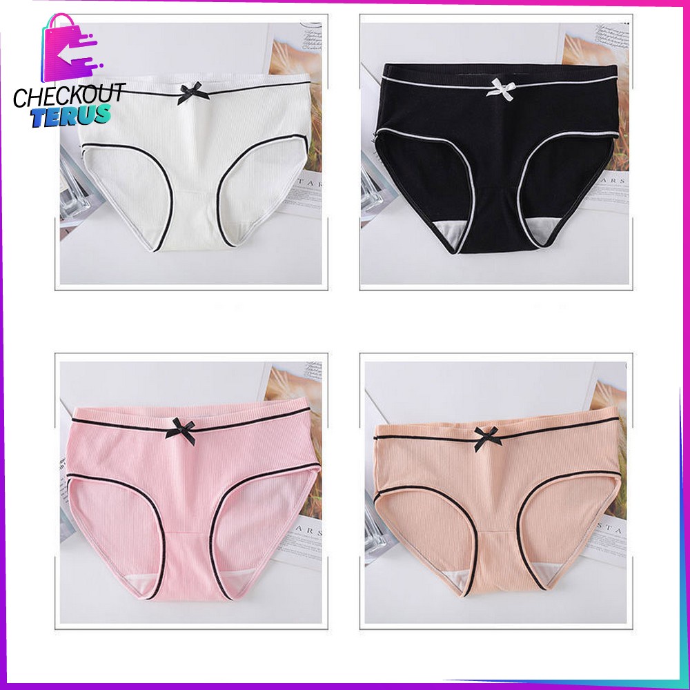 CT P61 Celana Dalam Wanita CD Cewek Polos List Pita Celana Dalam Cewek Import Underwear Wanita Sempak Wanita Sexy