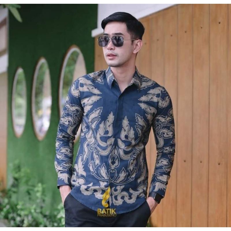 PRABUYASA kemeja batik pria murah | kemeja batik pria slimfit | kemeja batik pria terlaris