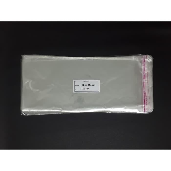 PLASTIK SEAL OPP 12 X 25 X 03 - PLASTIK BENING ISI 100 LEMBAR
