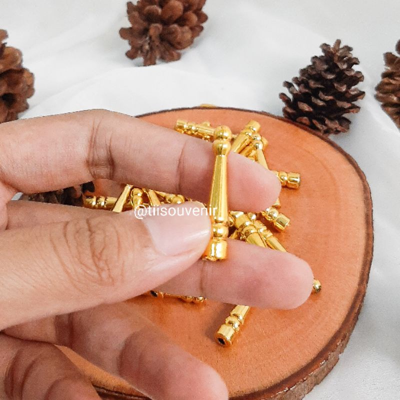 [12 PCS] Ujung Tasbih Emas untuk Mahar | Craft | Kerajinan