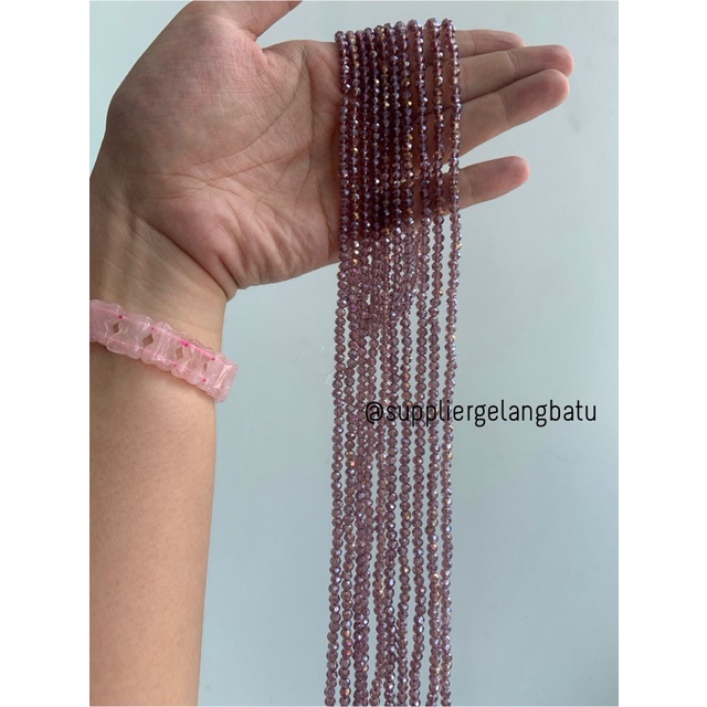 Crystal Ceko 4mm WINE PURPLE UNGU MUDA KUARSA kuarsa kristal quartz