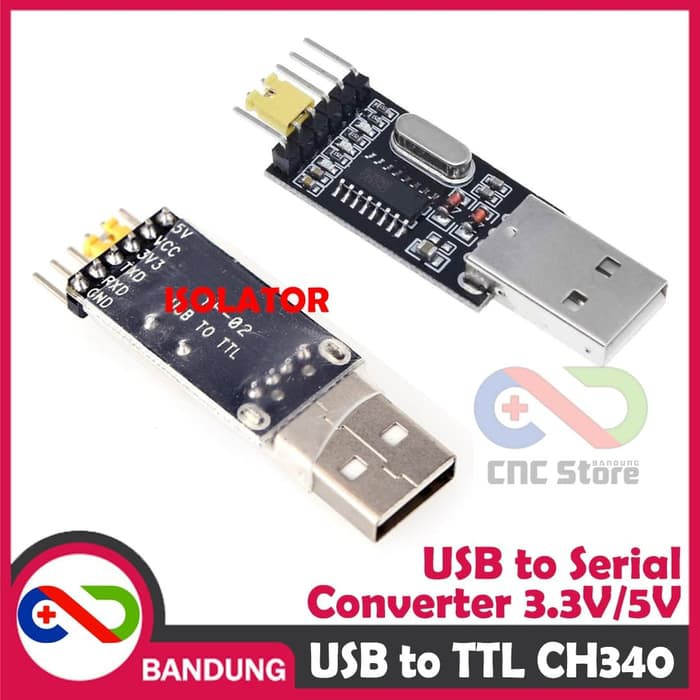 USB TTL CH340 CH340G USB TO SERIAL 3.3V OR 5V MICROCONTROLLER PROGRAM