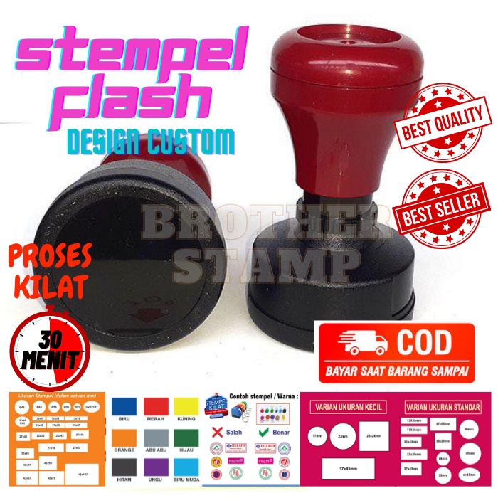 

STEMPEL CUSTOM / D-45 MM / OTOMATIS TINTA / BISA 2 WARNA