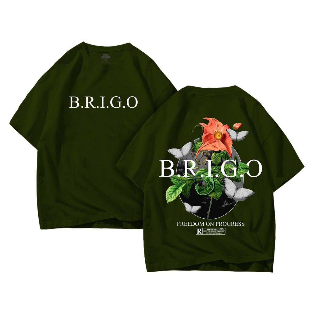 BRIGO Kaos Oversize Preedom On Progres II Kaos Jumbo Size Pria &amp; Wanita II Kaos Oversize II Print DTF