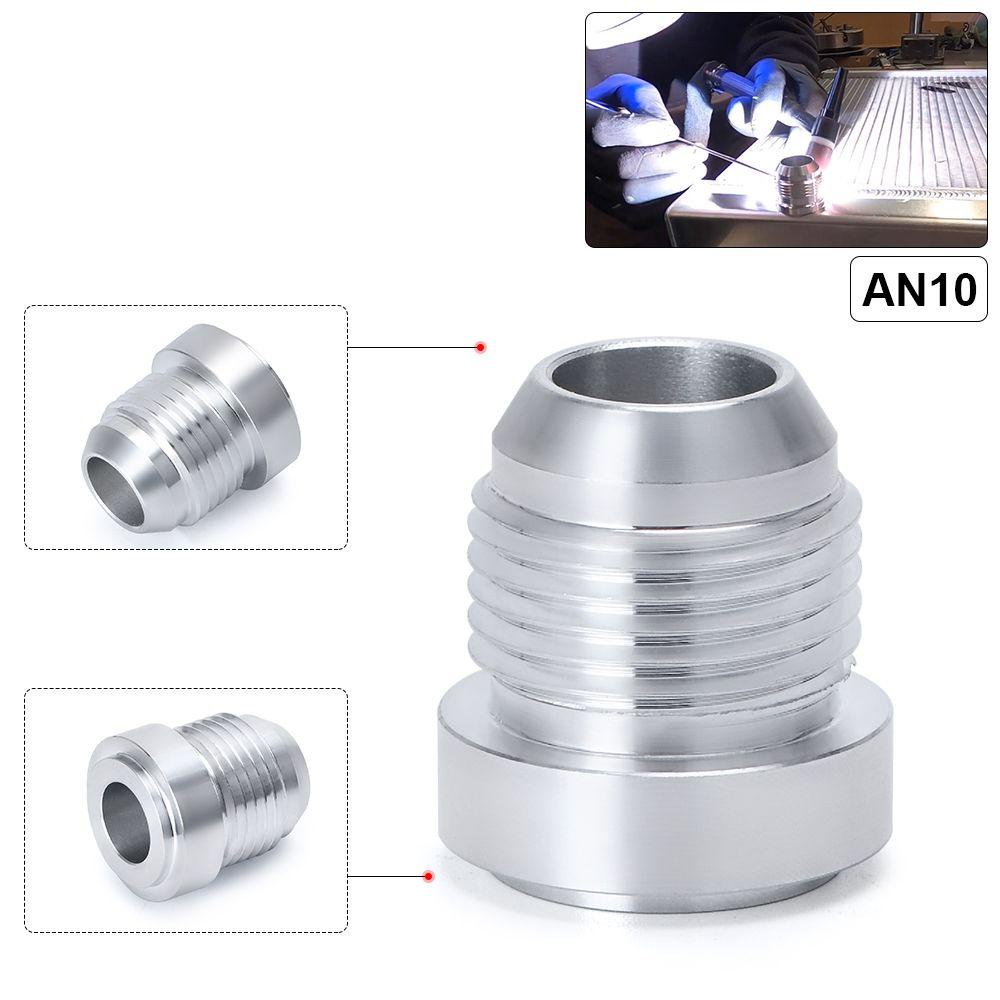 Lanfy Fitting Bulat Base Silver AN10 Aluminium Weld Bung Nitrous Hose Fitting