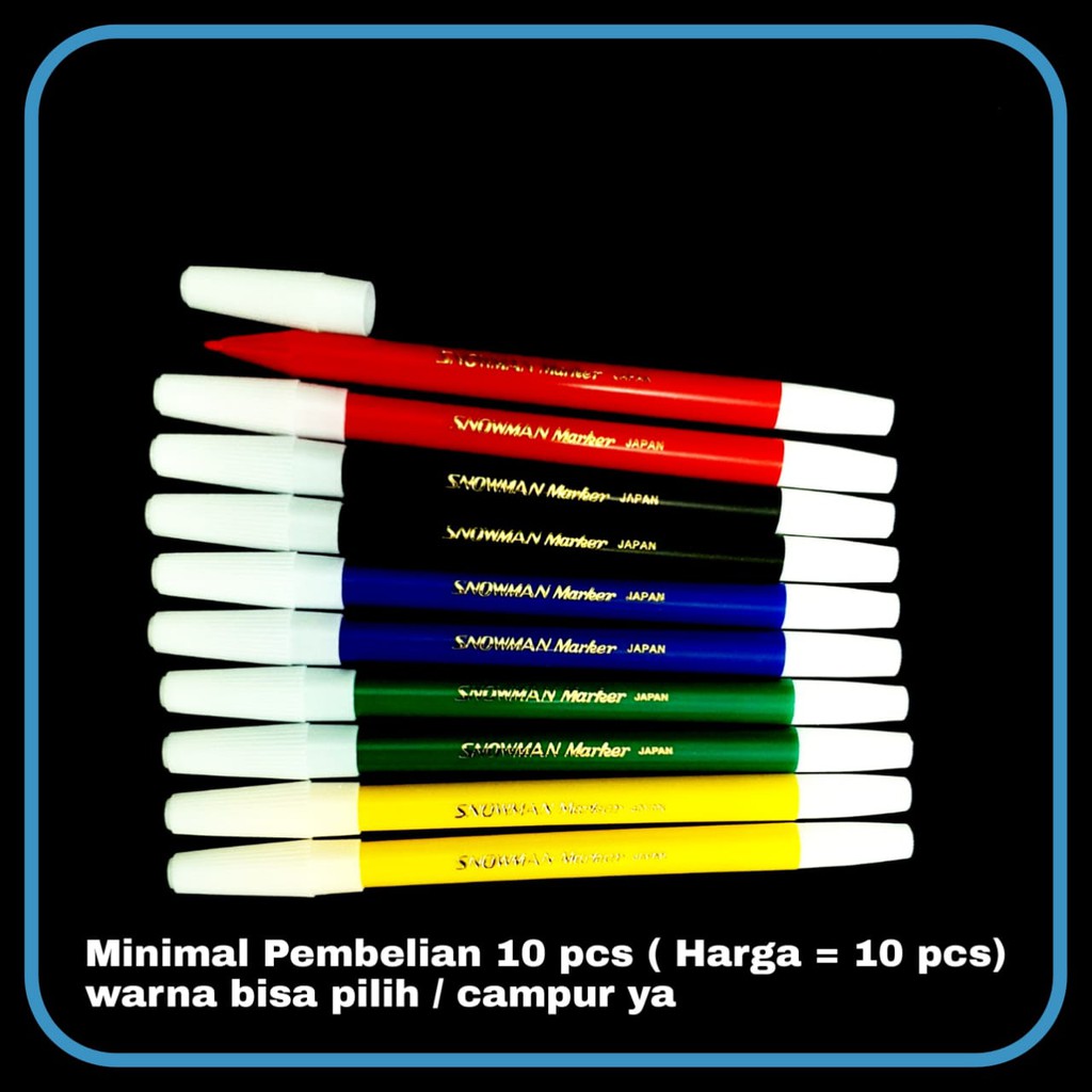 

GG Spidol Snowman Kecil 1 Warna(10pc) /Permanen/Permanent/ Spidol Warna / Spidol Kecil/Marker