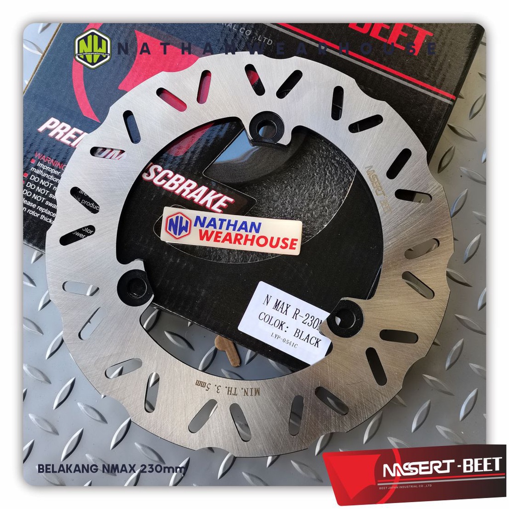 Discbrake Piringan Cakram Belakang Nmax Old New Aerox Lexi 230mm nassert beet