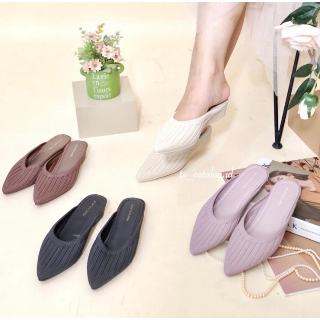 Sepatu porto DTA slop jinjit wanita / sepatu sandal slop jinjit