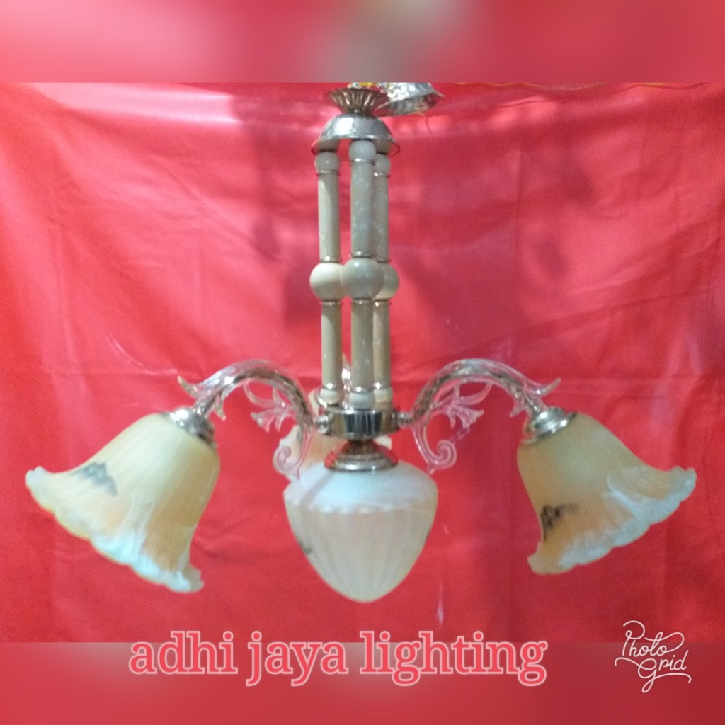 lampu gantung lampu hias gantung lampu gantung minimalis bunga cabang 3 warna GF termurah