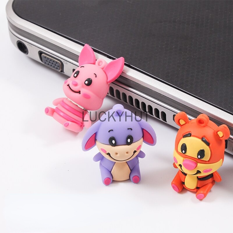 Pendrive 128GB Kartun Gajah Babi Tigger 1GB 8GB 16GB 32GB 64GB USB 1TB 2TB