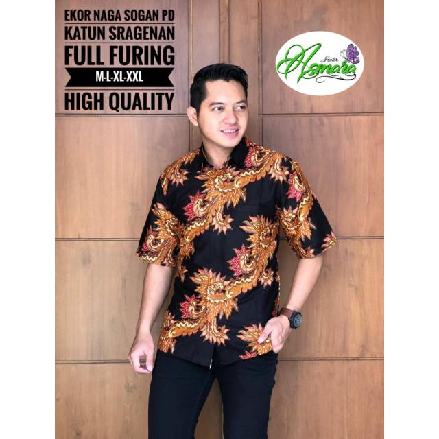 EKOR NAGA SOGAN / KEMEJA BATIK PRIA