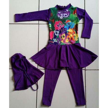 Baju Renang Anak Muslim little pony