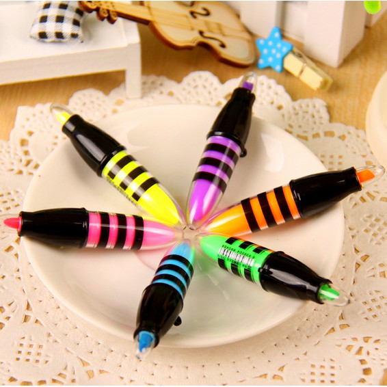 

Stabilo Warna Warni - Highlighter - Stabilo Pulpen Stabilo Mini Set Garis Dengan Tali Isi 6 Buah