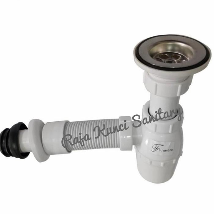 Sink / Sifon Botol Plastik Tarik/Afur Pembuangan Wastafel Plastik